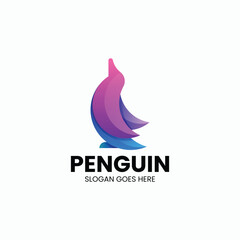Obraz premium Penguin Gradient Colorful Logo