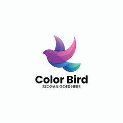 Color Bird Gradient Colorful Logo