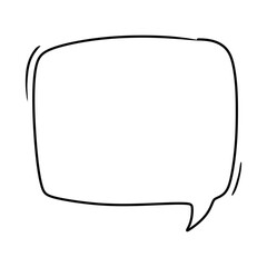 doodle speech bubble illustration. isolated hand drawn chat bubble shape design
