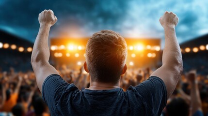 Thousands of people attending a massive outdoor music festival