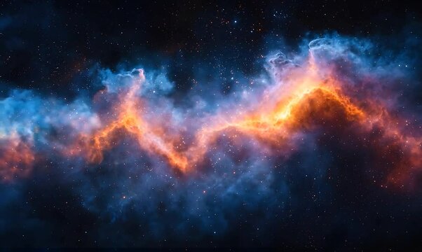 Futuristic Smart Grid Satellite Transferring Clean Energy Beams in Vivid Cosmic Nebula