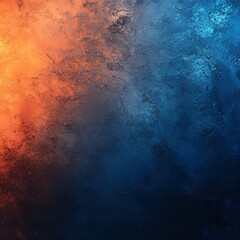 Abstract Blue-Orange Gradient Background with a Grainy Texture, Generative AI