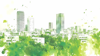 Green Cityscape Eco-Friendly Urban Design