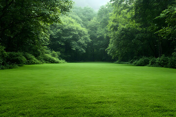 Obraz premium Lush Green Grass Field Background Image