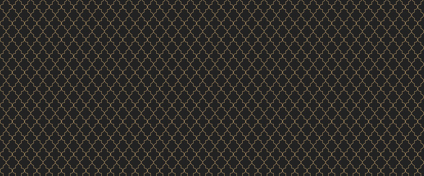 Islamic Seamless geometric pattern in authentic arabian Subtle simple golden islamic design style, Collection of seamless ornamental white abstract islamic background with arabian pattern style.