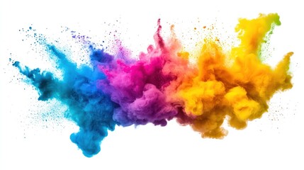 Vibrant Rainbow Color Explosion: A Burst of Creativity