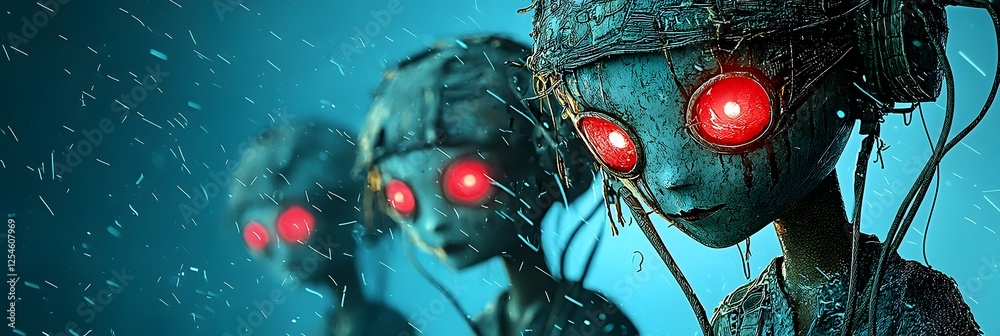 Aufkleber surreal dark and unsettling encounter with a thai krasue spirit a mysterious paranormal creature in 