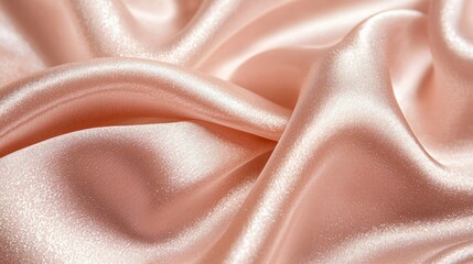 Obraz premium Elegant waves of peach silk fabric create a luxurious and soft texture background design