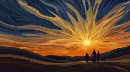Sunset Desert Journey