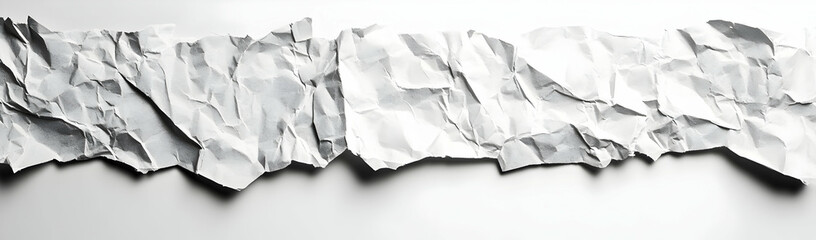 Obraz premium Crumpled paper texture, white background, design element (1)