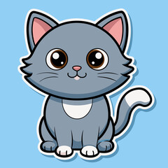 Cute Cat Vector Illustration. Adorable Feline Graphics for Designs
