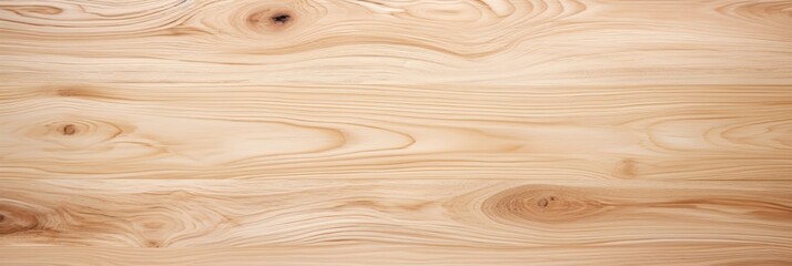 Obraz premium Top View of Smooth Natural Wood Surface with Light Brown Grain Patterns, Ideal for Backgrounds or Textures in Design Projects