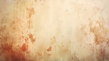 Obraz premium Distressed beige painting with orange hues creating a vintage and textured abstract background