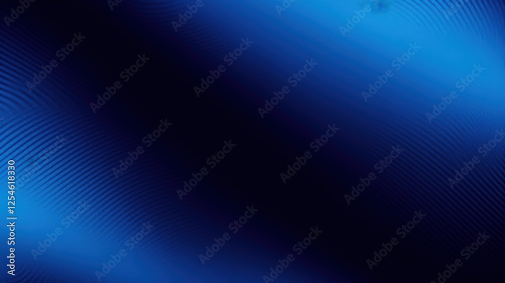 Poster abstract gradient background with shades of black, dark blue, azure, and cobalt creating a smooth an