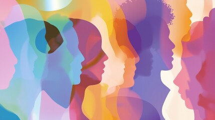 Vibrant Abstract Representation of Diversity and Unity