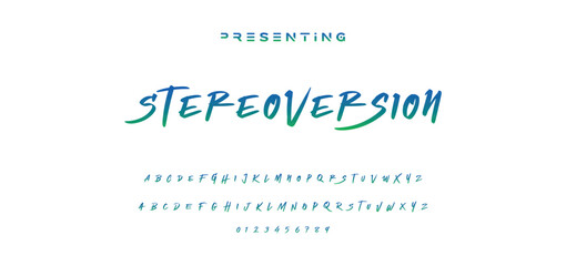 Marker Graffiti Font, handwritten Typography vector illustration.