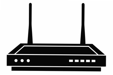 Obraz premium router silhouette vector