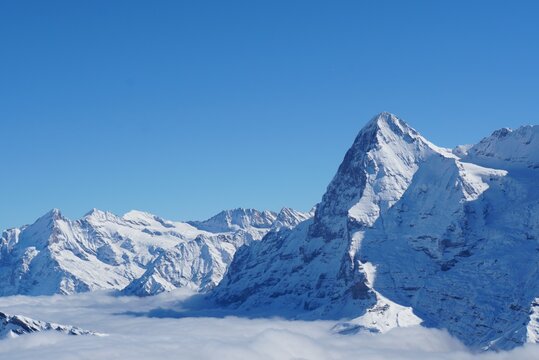 Mt. Eiger view from Birg Station - Switzerland	