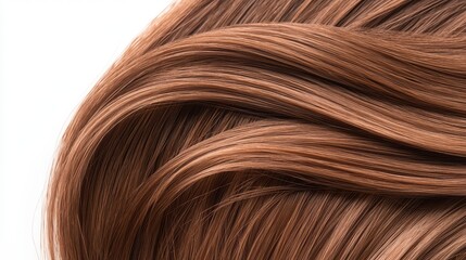 Fototapeta premium Coffee Hair Care Serum Concept, Close-Up View of Smooth, Shiny, and Voluminous Hair Infused with Coffee Serum for Nourishment