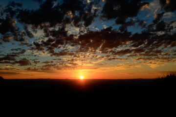 Spectacular Scenic Sunrise with Sun and Clouds