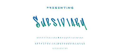 Marker Graffiti Font, handwritten Typography vector illustration.