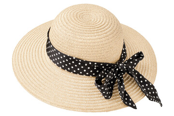 リボン付き麦わら帽子 (straw hat)