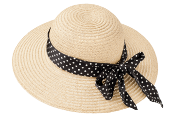 リボン付き麦わら帽子 (straw hat)