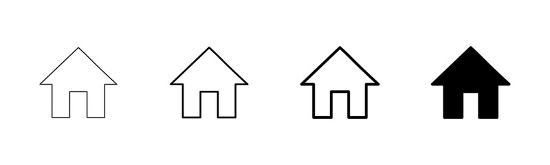 Home icon vector isolated on white background. House vector icon. Address