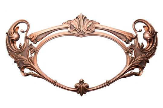 Nouveau art of scopion frame white background architecture accessories.