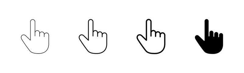 Hand click icon vector isolated on white background. pointer icon vector. hand cursor icon vector