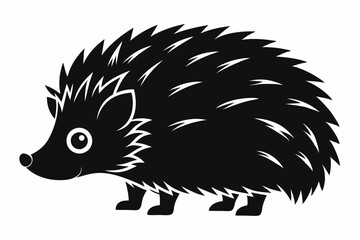 hedgehog  silhouette illustration