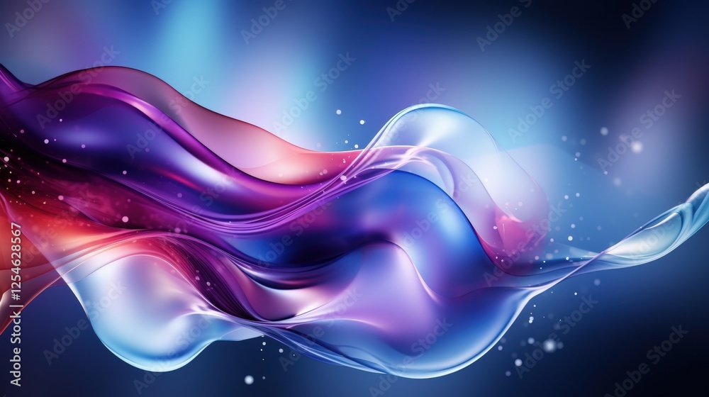 Poster abstract light waves with colorful flowing patterns and soft glow in a vibrant background for creati