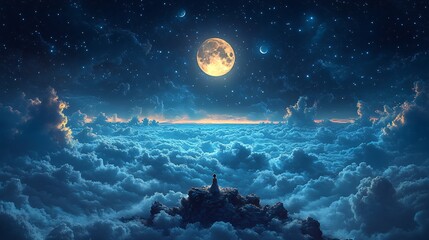 Beautiful Moon in the Skies