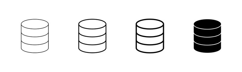 Database icon vector isolated on white background. database vector icon