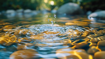 Clear water floating very amazing scene 