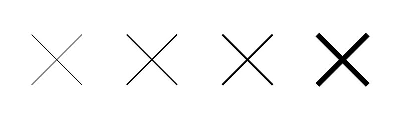 Close icon vector isolated on white background. Delete icon. remove, cancel, exit symbol