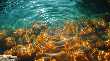 Clear water floating very amazing scene 