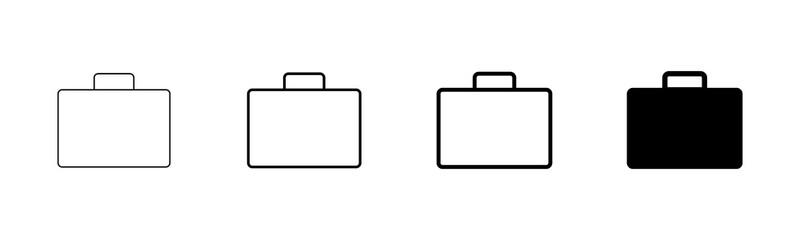 Briefcase icon vector isolated on white background. Briefcase vector icon