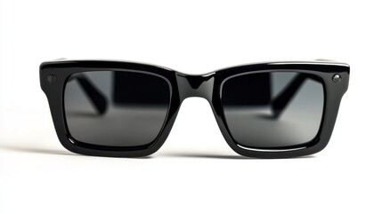 Fototapeta premium Black sunglasses, studio shot, white background, fashion accessory (1)