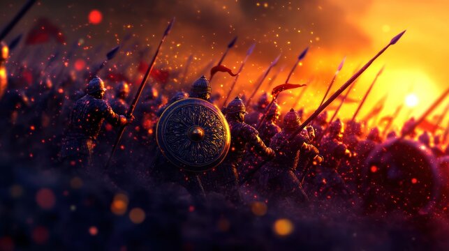 Mahabharat's Kurukshetra War: AI Depiction of Pandavas and Kauravas Conflict in India