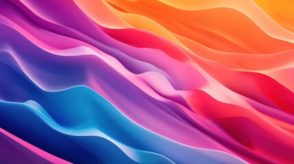 Obraz premium Abstract Colorful Waves Background with Smooth Gradient Texture and Vibrant Artistic Design