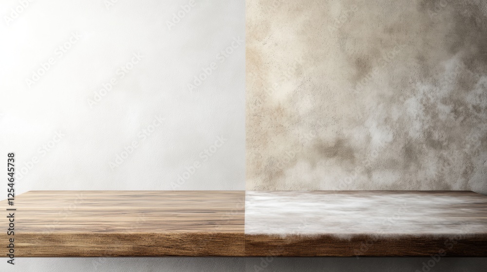 Poster dusty versus clean furniture surface comparison highlighting the importance of regular cleaning for 