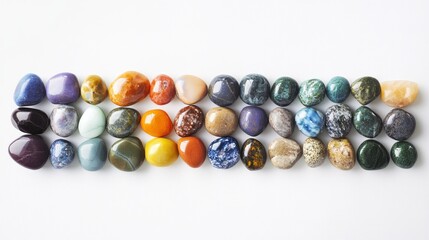 Chromatic Arrangement, A Study in Tumbled Stone Color and Texture