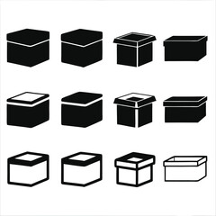 Different Types of Boxes Icon Set