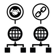 Modern Business and Technology Networking Icon Collection