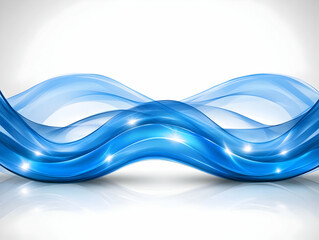 Naklejka premium Abstract Blue Wave Background Illustration