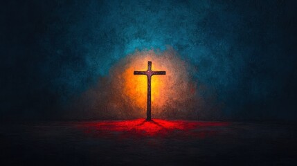 Cross of Jesus: A Stunning and Powerful Painting Depicting the Crucifixion of Christ