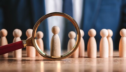 人材採用のコンセプト - 拡大鏡で注目される候補者