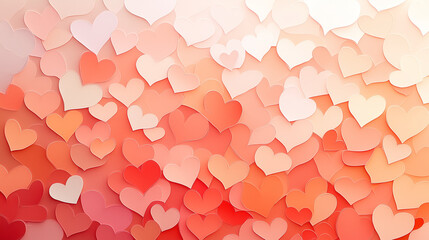 Papercut style background, pink heart shape