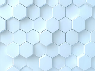 Naklejka premium Abstract 3D Hexagon Background Light Blue
